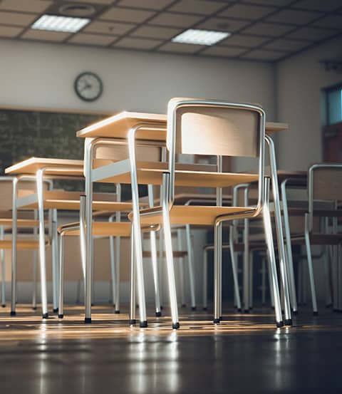 empty-school-chairs-and-desks-in-classroom